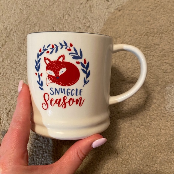 Threshold porcelain mug. Snuggle season with fox